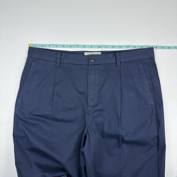 Everlane Uniform Men Navy The Cotton Pleated‎ Minimalist Career Pant W33-35/L30 - Picture 10 of 14